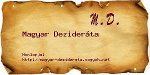 Magyar Dezideráta névjegykártya