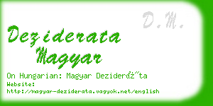 deziderata magyar business card